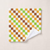 Harvest diagonal checkerboard pattern bad handdoek (Wasdoekje)