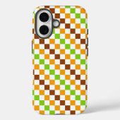 Harvest diagonal checkerboard pattern Case-Mate iPhone case (Achterkant)