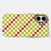 Harvest diagonal checkerboard pattern Case-Mate iPhone case (Achterkant (horizontaal))