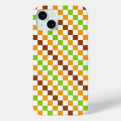 Harvest diagonal checkerboard pattern Case-Mate iPhone case (Achterkant)