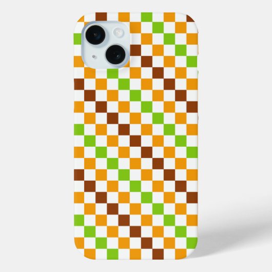 Harvest diagonal checkerboard pattern Case-Mate iPhone case (Achterkant)