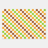 Harvest diagonal checkerboard pattern inpakpapier vel (Voorkant 3)