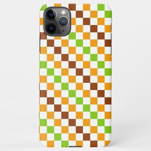 Harvest diagonal checkerboard pattern iPhone hoesje (Achterkant)