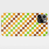 Harvest diagonal checkerboard pattern iPhone hoesje (Achterkant horizontaal)