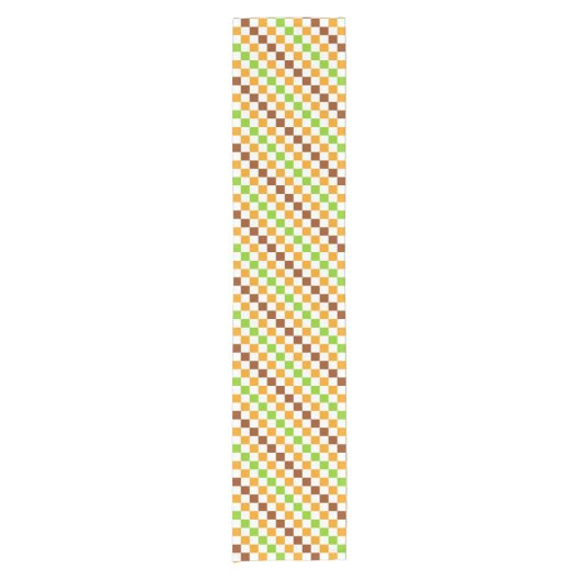 Harvest diagonal checkerboard pattern korte tafelloper (Voorkant)