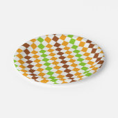 Harvest diagonal checkerboard pattern papieren bordje (Gekanteld)