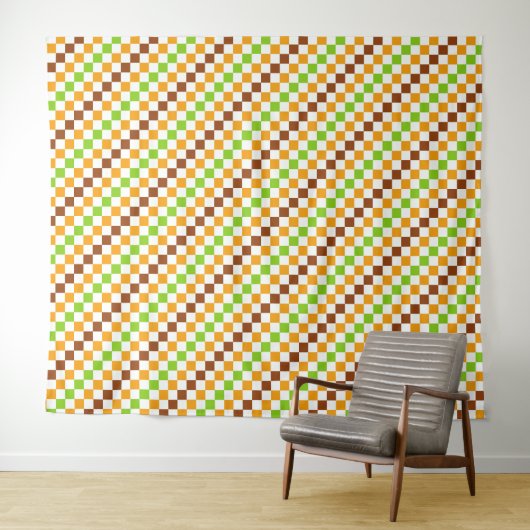 Harvest diagonal checkerboard pattern wandkleed (In Situ (horizontaal))