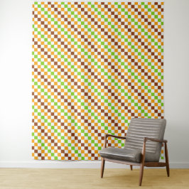 Harvest diagonal checkerboard pattern wandkleed