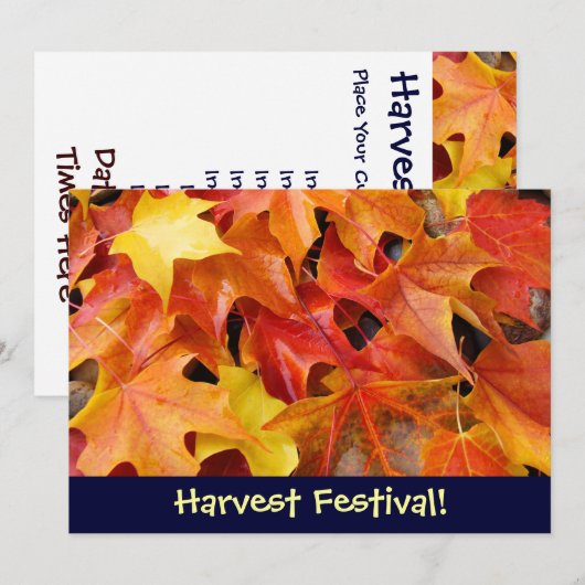 Harvest Festival! Aankondigingen van uitnodigingen (Voorkant / Achterkant)