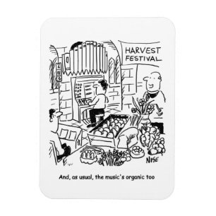 Harvest Festival Church Service with Church Organ Magneet