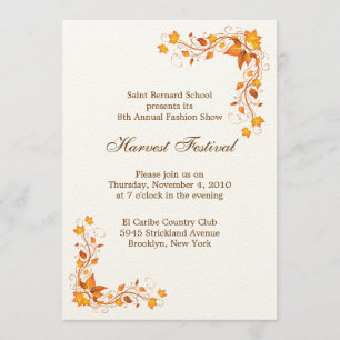 Harvest Festival Invitation Card Kaart