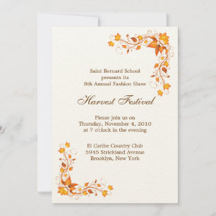 Harvest Festival Invitation Card Kaart