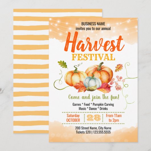 Harvest Festival Kaart (Voorkant / Achterkant)