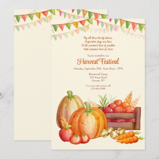 Harvest Festival Kaart (Voorkant / Achterkant)