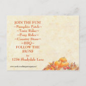Harvest Festival Pumpkin Patch Briefkaart (Achterkant)