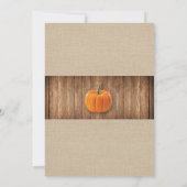 Harvest Festival Pumpkin Rustic Wood Chalk Invite Kaart (Achterkant)