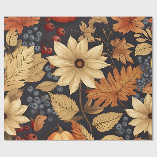 Harvest Floral Symphony Cadeaupapier (Vlak)