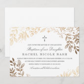 Harvest Flowers Baptism Kaart (Voorkant / Achterkant)