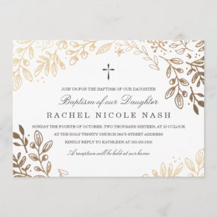 Harvest Flowers Baptism Kaart