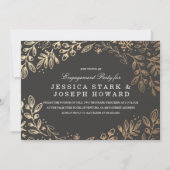 Harvest Flowers Engagement Party Uitnodigen Kaart (Voorkant)