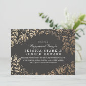 Harvest Flowers Engagement Party Uitnodigen Kaart (Staand voorkant)