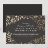 Harvest Flowers Engagement Party Uitnodigen Kaart (Voorkant / Achterkant)