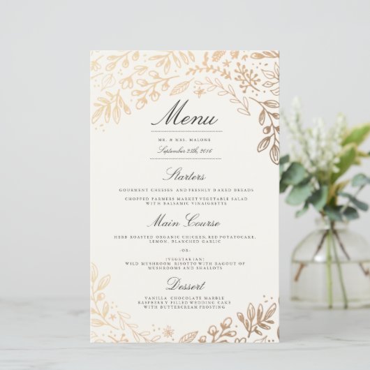 Harvest Flowers Weddenningmenu (Staand voorkant)