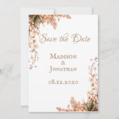 Harvest Garland Script Elegant Fall Wedding Save The Date (Voorkant)