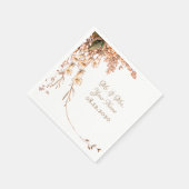 Harvest Garland Script Elegant Fall Wedding Servet (Hoek)