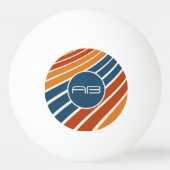 Harvest Gold 1970's Stripes Pingpongbal (Voorkant)