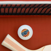 Harvest Gold 1970's Stripes Pingpongbal