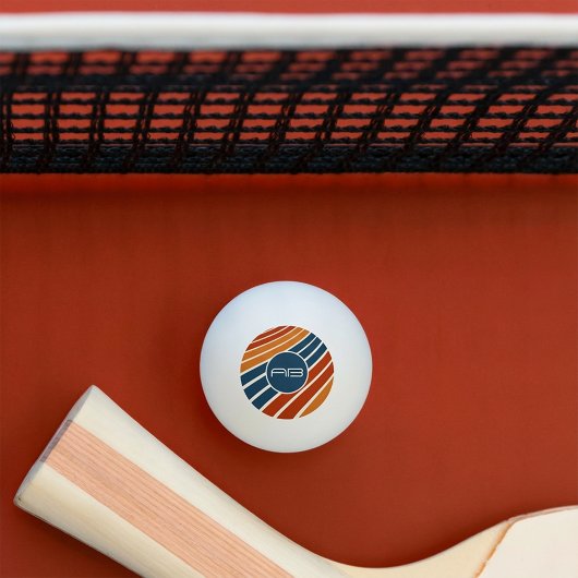 Harvest Gold 1970's Stripes Pingpongbal