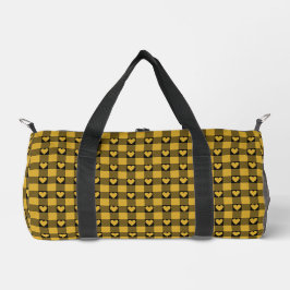Harvest Gold Black Buffalo Heart Plaid Plunjezak