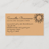 Harvest Gold Celestial Sun Face Visitekaartje (Achterkant)