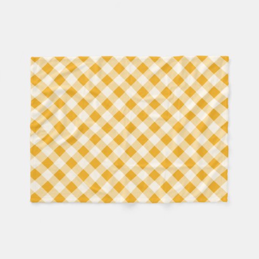 Harvest Gold Gingham Fleece Deken (Voorkant (Horizontaal))