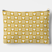 Harvest Gold Gingham Heart Patch Plaid Etui (Achterkant)