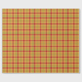 Harvest gold plaid cadeaupapier (Vlak)