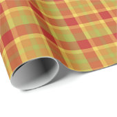 Harvest gold plaid cadeaupapier (Rol Hoek)