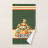 Harvest Grace – Autumn Pumpkins and Sunflowers Bad Handdoek (Handdoek)