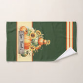 Harvest Grace – Autumn Pumpkins and Sunflowers Bad Handdoek (Handdoek)