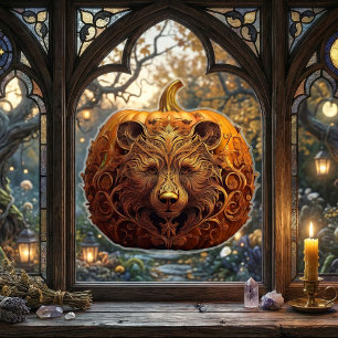 Harvest Guardian Beer  herfstpompoenkunst Raamsticker
