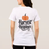 Harvest Happiness Herfst Pompoen Seizoen Viering Tri-Blend Shirt (Achterkant)
