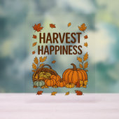 Harvest Happiness - Herfstpompoen & herfstbladeren Acryl Bord (Neutraal)