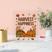 Harvest Happiness - Herfstpompoen & herfstbladeren Acryl Bord (Huwelijk)