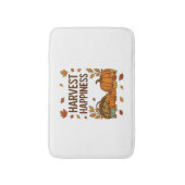 Harvest Happiness - Herfstpompoen & herfstbladeren Badmat (Voorkant Verticaal)