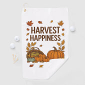 Harvest Happiness - Herfstpompoen & herfstbladeren Golfhanddoek (Insitu)