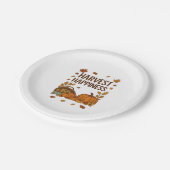 Harvest Happiness - Herfstpompoen & herfstbladeren Papieren Bordje (Gekanteld)