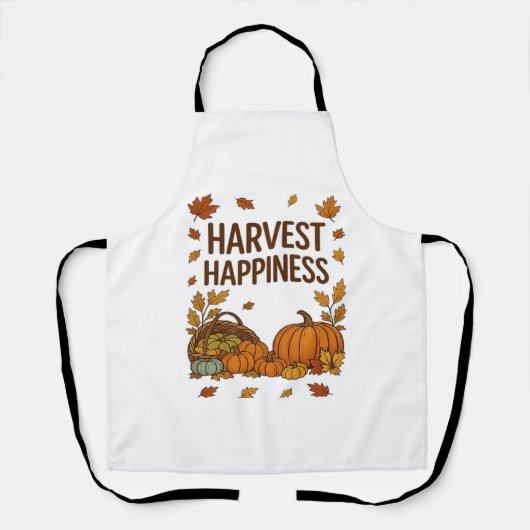 Harvest Happiness - Herfstpompoen & herfstbladeren Schort (Voorkant)