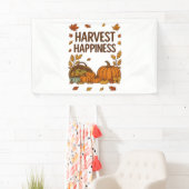 Harvest Happiness - Herfstpompoen & herfstbladeren Spandoek (Insitu)
