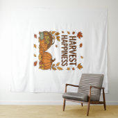 Harvest Happiness - Herfstpompoen & herfstbladeren Wandkleed (In Situ (horizontaal))